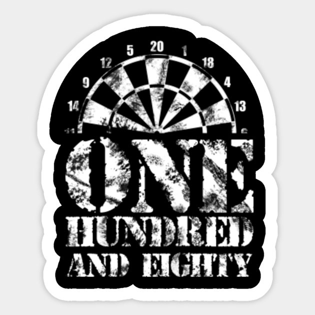 Darts Design 180 Dart Sticker TeePublic